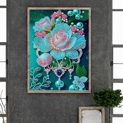 Jewelry Flower - Special Shaped Drill Diamond Painting 30*40CM