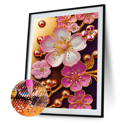 Jewelry Flower - Special Shaped Drill Diamond Painting 30*40CM