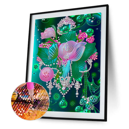 Jewelry Flower - Special Shaped Drill Diamond Painting 30*40CM