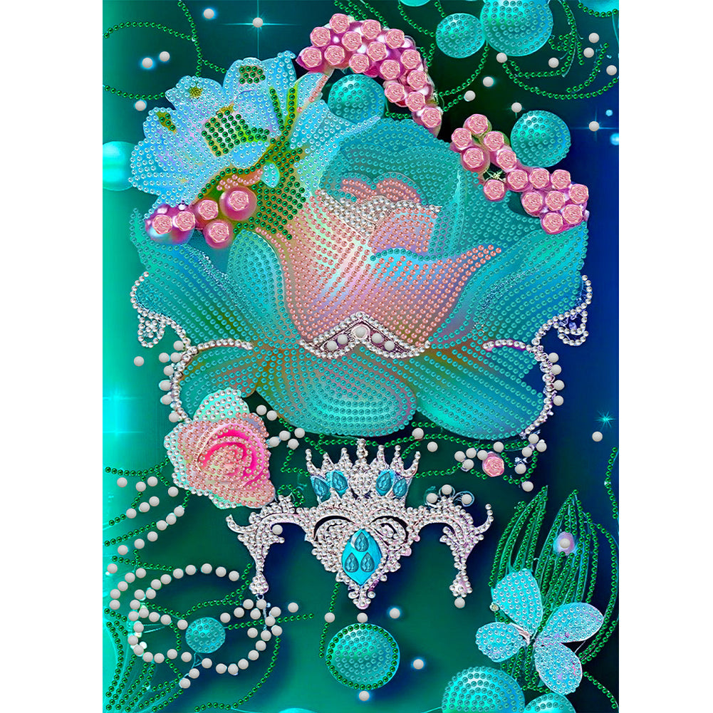 Jewelry Flower - Special Shaped Drill Diamond Painting 30*40CM