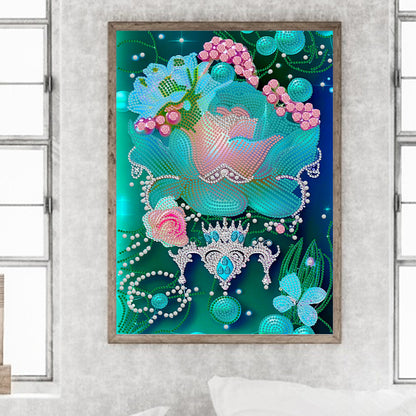 Jewelry Flower - Special Shaped Drill Diamond Painting 30*40CM