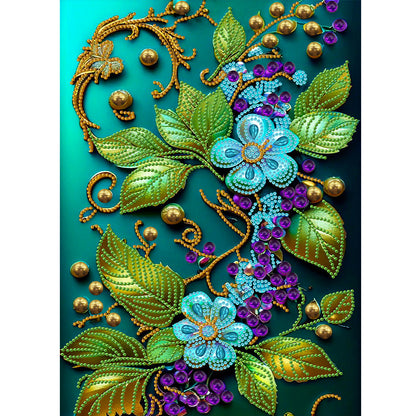 Jewelry Flower - Special Shaped Drill Diamond Painting 30*40CM