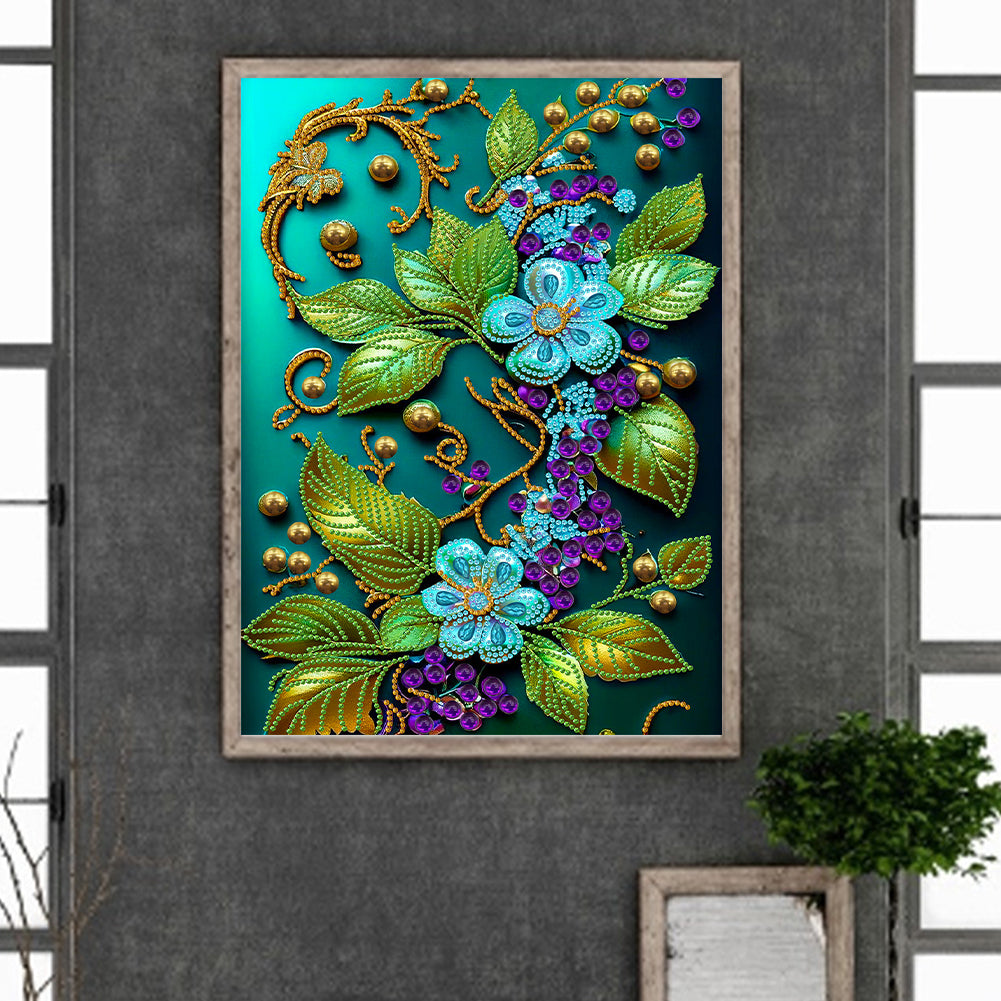 Jewelry Flower - Special Shaped Drill Diamond Painting 30*40CM