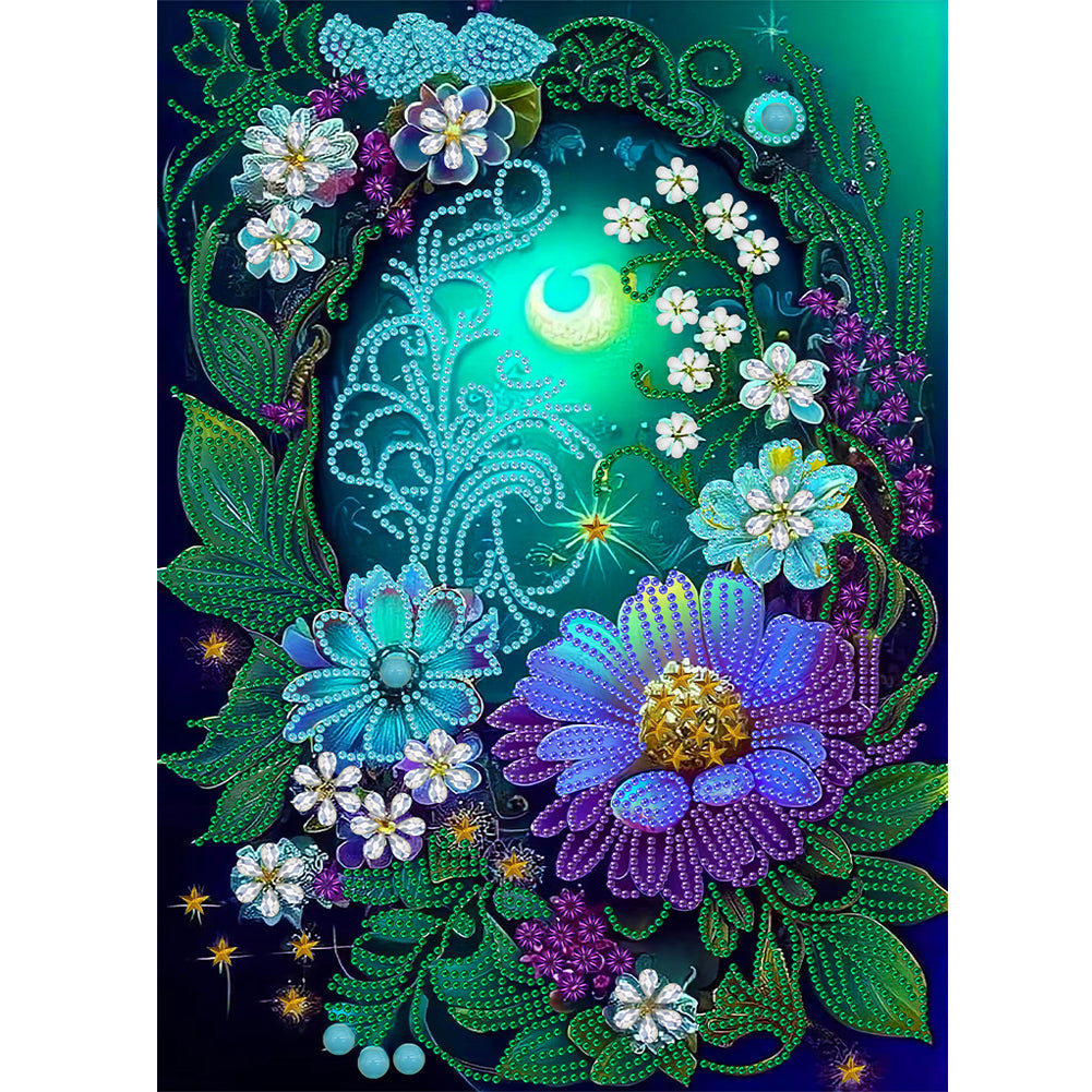 Jewelry Flower - Special Shaped Drill Diamond Painting 30*40CM