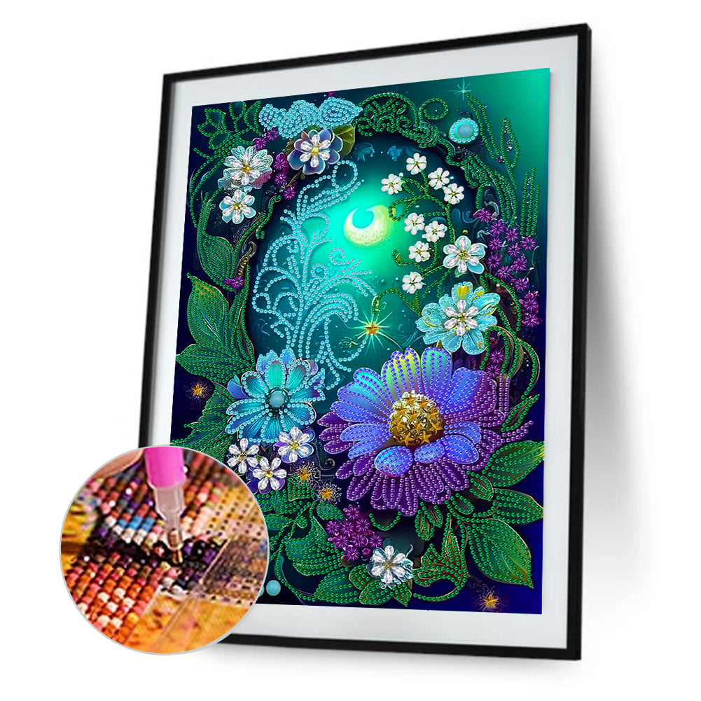 Jewelry Flower - Special Shaped Drill Diamond Painting 30*40CM