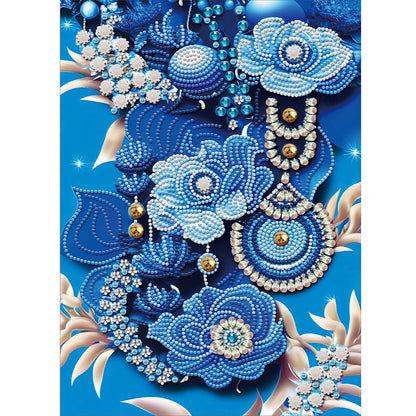 Jewelry Flower - Special Shaped Drill Diamond Painting 30*40CM