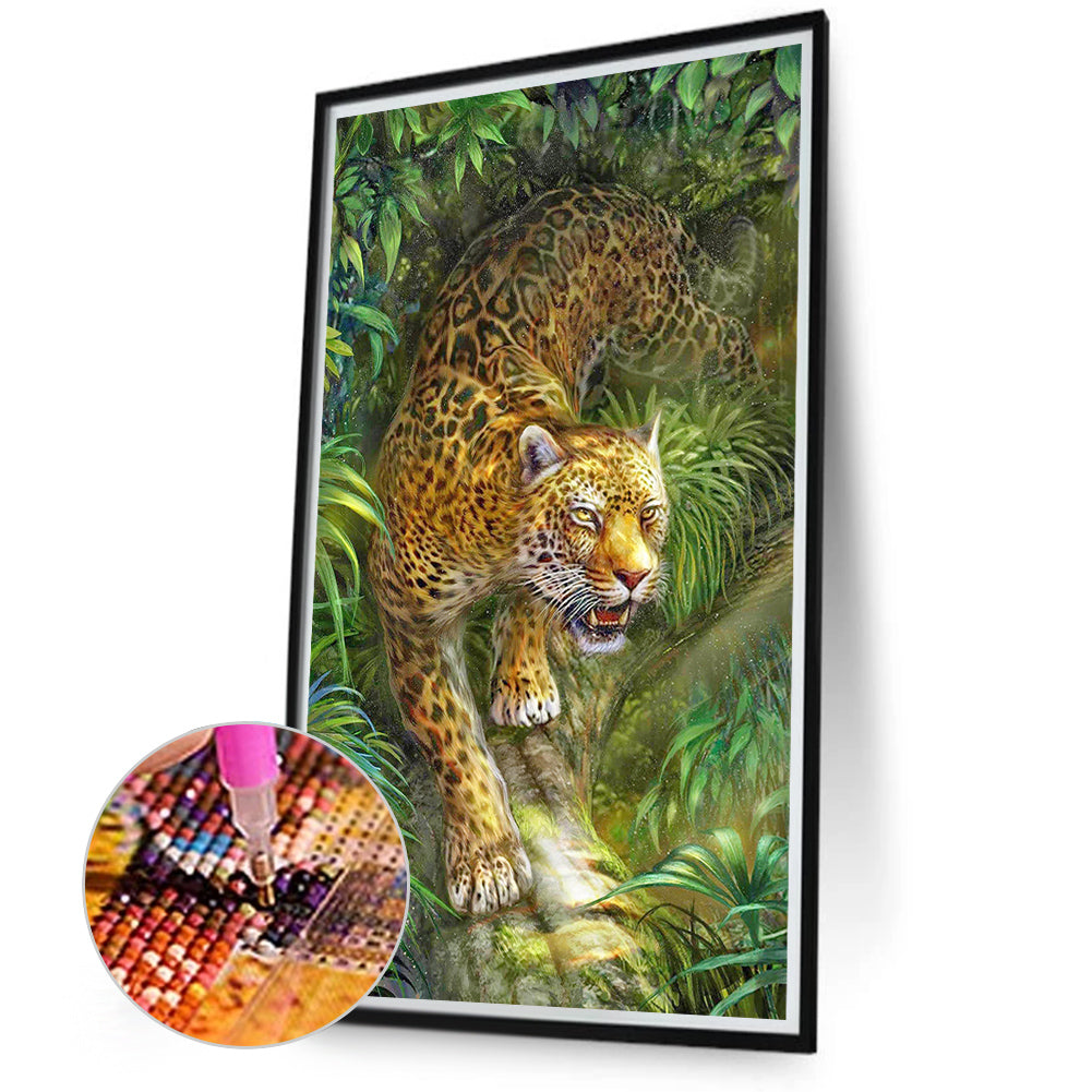 Forest Tiger - Full Round Drill Diamond Painting 40*70CM