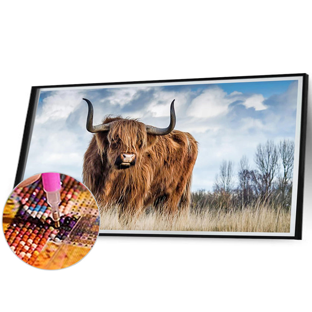 Highland Yak - Full Round Drill Diamond Painting 70*40CM