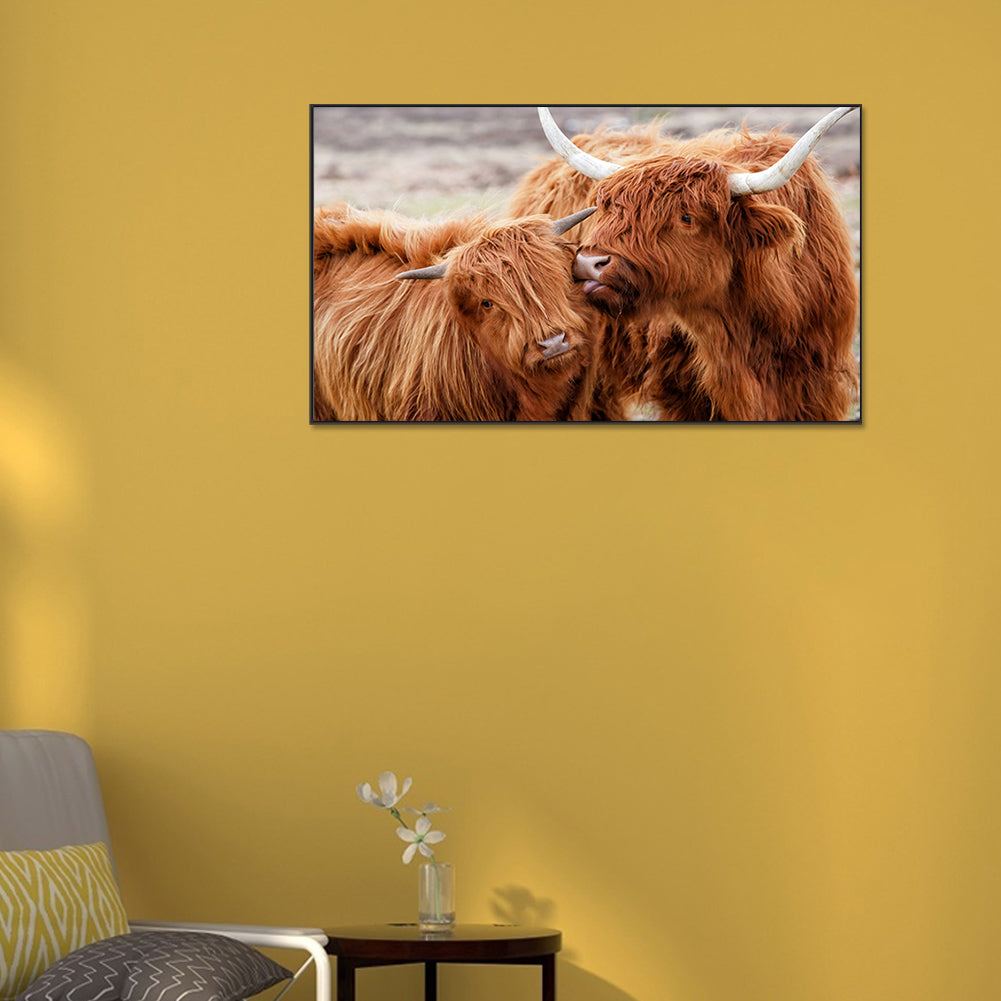 Highland Yak - Full Round Drill Diamond Painting 70*45CM