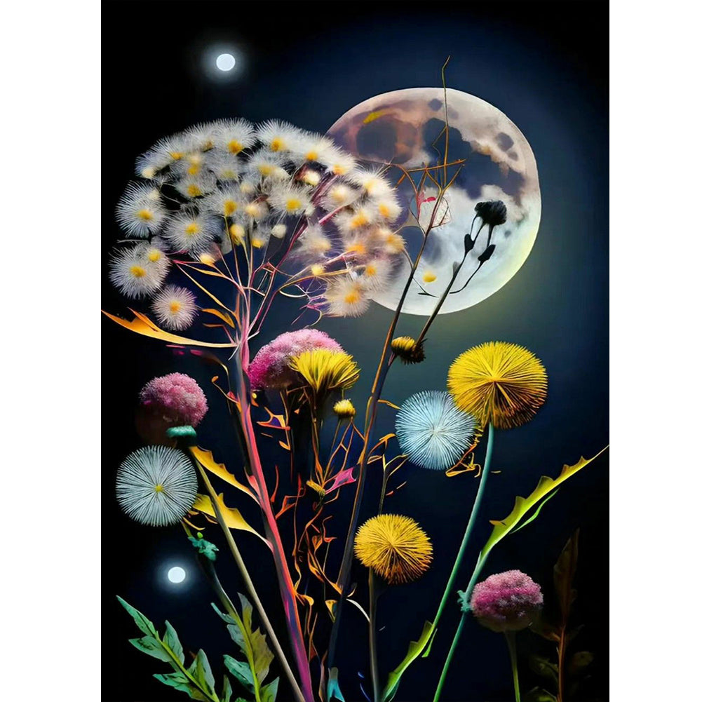 Dandelion - Full Round Drill Diamond Painting 30*40CM