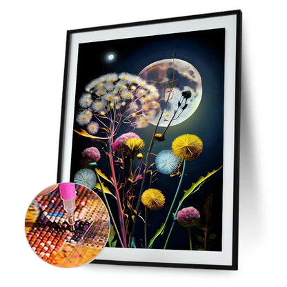 Dandelion - Full Round Drill Diamond Painting 30*40CM