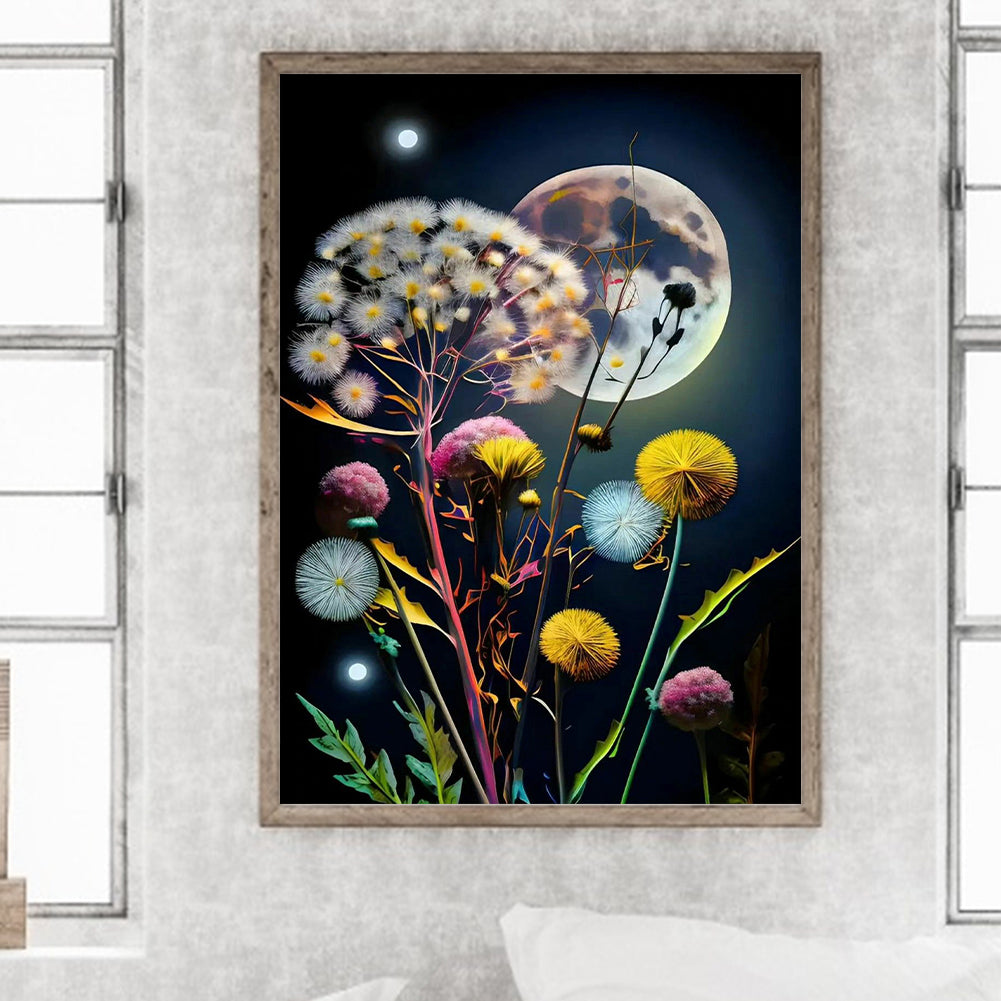 Dandelion - Full Round Drill Diamond Painting 30*40CM