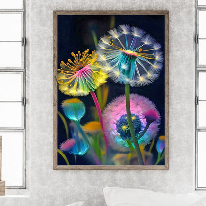 Dandelion - Full Round Drill Diamond Painting 30*40CM
