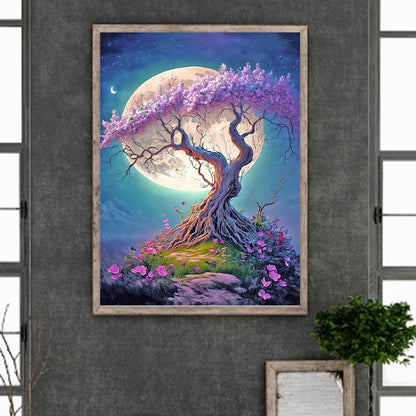 Moonlight Tree Of Life - Full Round Drill Diamond Painting 30*40CM