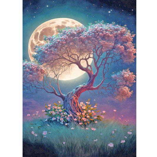 Moonlight Tree Of Life - Full Round Drill Diamond Painting 30*40CM