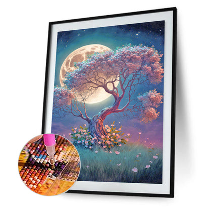 Moonlight Tree Of Life - Full Round Drill Diamond Painting 30*40CM