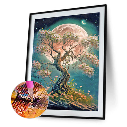 Moonlight Tree Of Life - Full Round Drill Diamond Painting 30*40CM