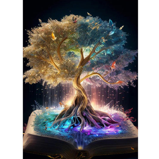 Magic Book Tree Of Life - Full Round Drill Diamond Painting 30*40CM