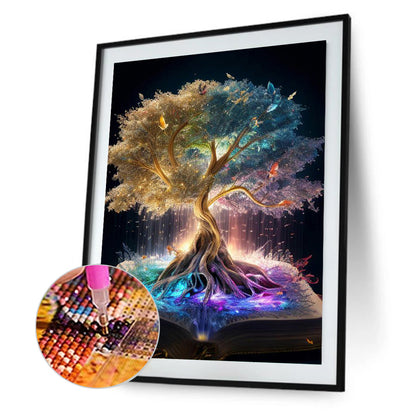 Magic Book Tree Of Life - Full Round Drill Diamond Painting 30*40CM