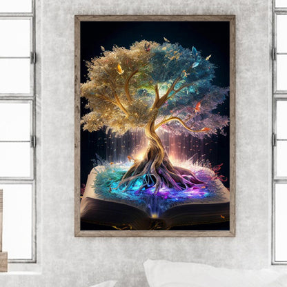 Magic Book Tree Of Life - Full Round Drill Diamond Painting 30*40CM