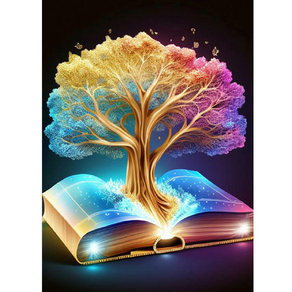 Magic Book Tree Of Life - Full Round Drill Diamond Painting 30*40CM