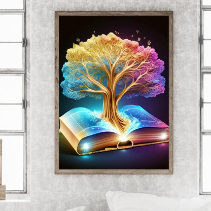 Magic Book Tree Of Life - Full Round Drill Diamond Painting 30*40CM