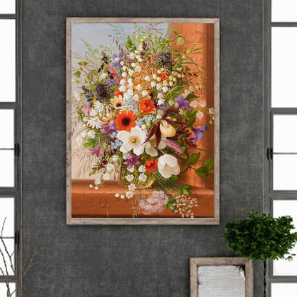 Oil Painting Bouquet - Full Round Drill Diamond Painting 30*40CM