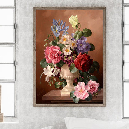 Oil Painting Bouquet - Full Round Drill Diamond Painting 30*40CM
