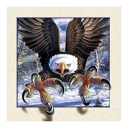 3D Picture Frame Vicious Eagle - Full Round Drill Diamond Painting 30*30CM