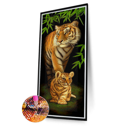 Forest Tiger - Full Square Drill Diamond Painting 30*80CM