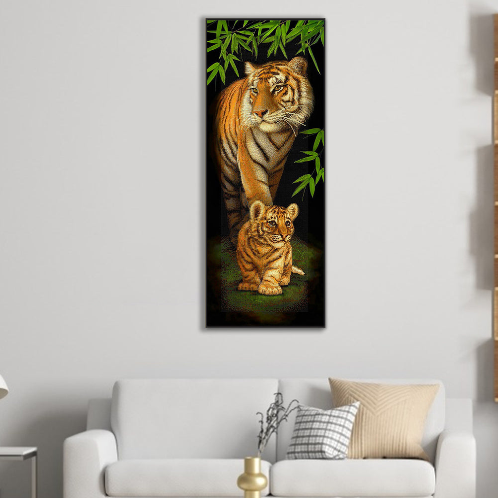 Forest Tiger - Full Square Drill Diamond Painting 30*80CM