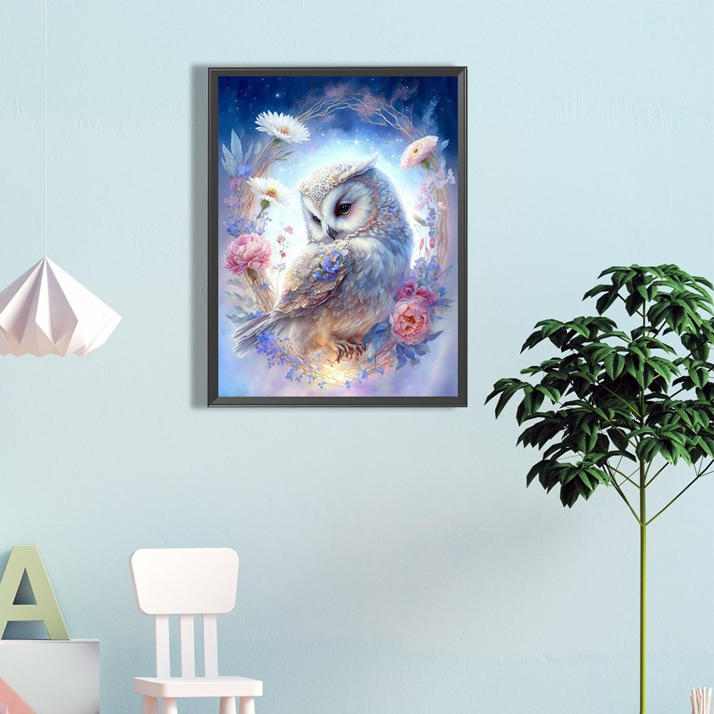 Owl - Full Square Drill Diamond Painting 45*60CM