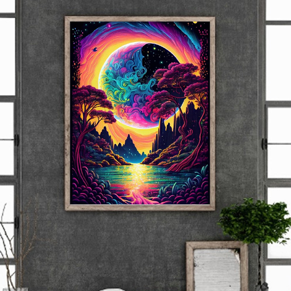 Color Fantasy Mountain Forest - Full Square Drill Diamond Painting 40*50CM