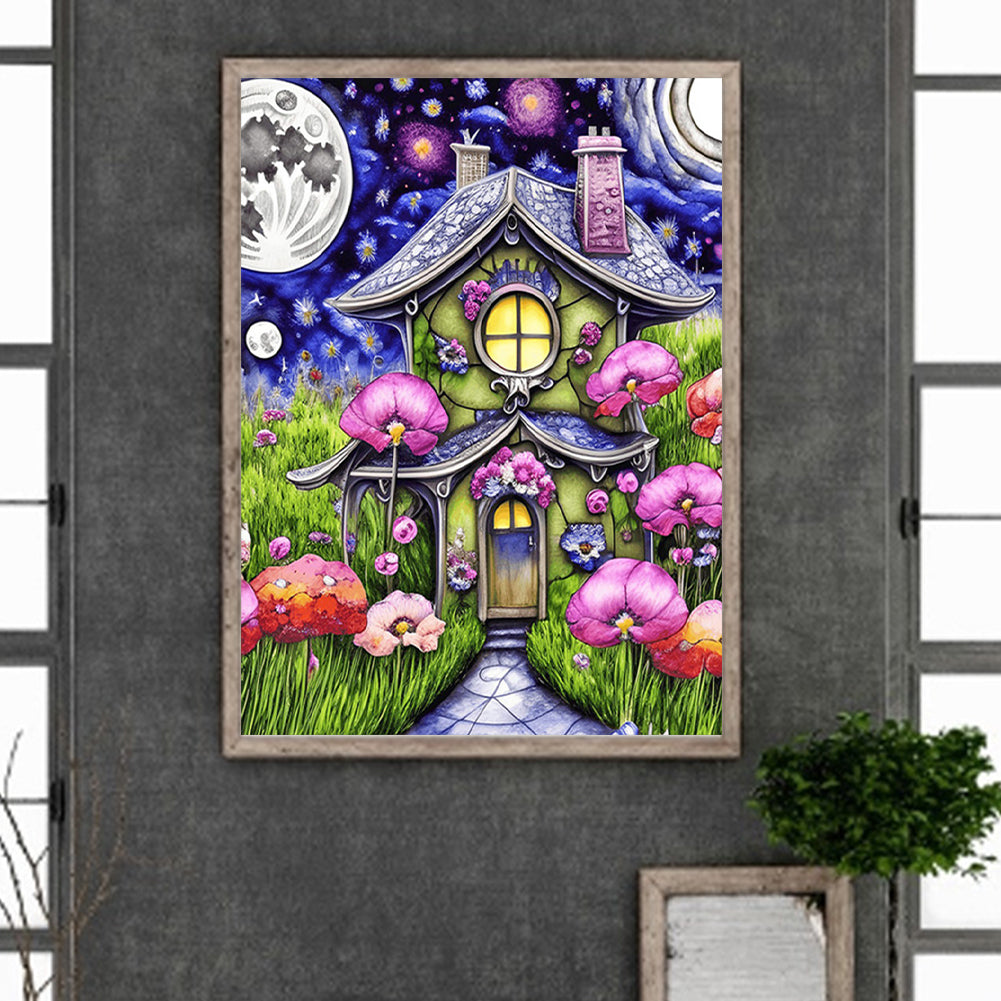 House At Night - Full Square Drill Diamond Painting 45*60CM