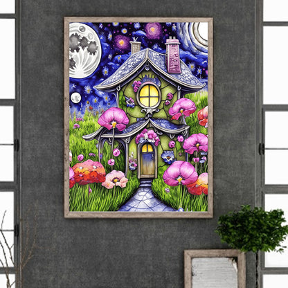 House At Night - Full Square Drill Diamond Painting 45*60CM