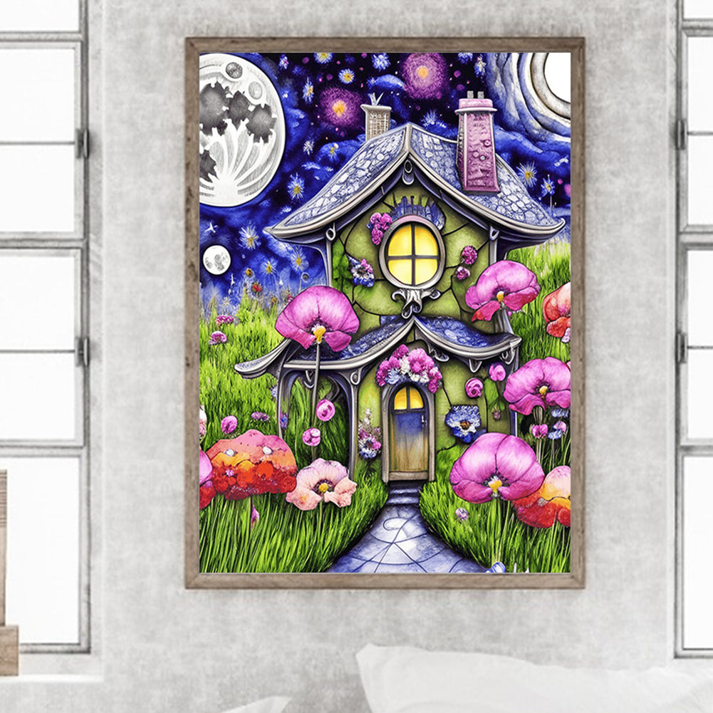 House At Night - Full Square Drill Diamond Painting 45*60CM
