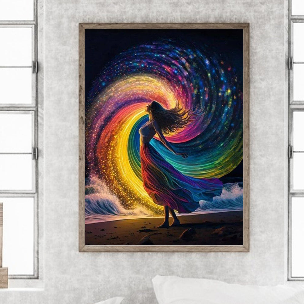 Rainbow Goddess - Full Square Drill Diamond Painting 50*65CM