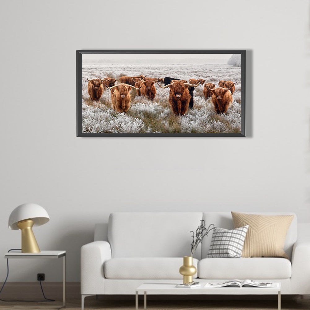 Highland Yak - Full Square Drill Diamond Painting 80*40CM
