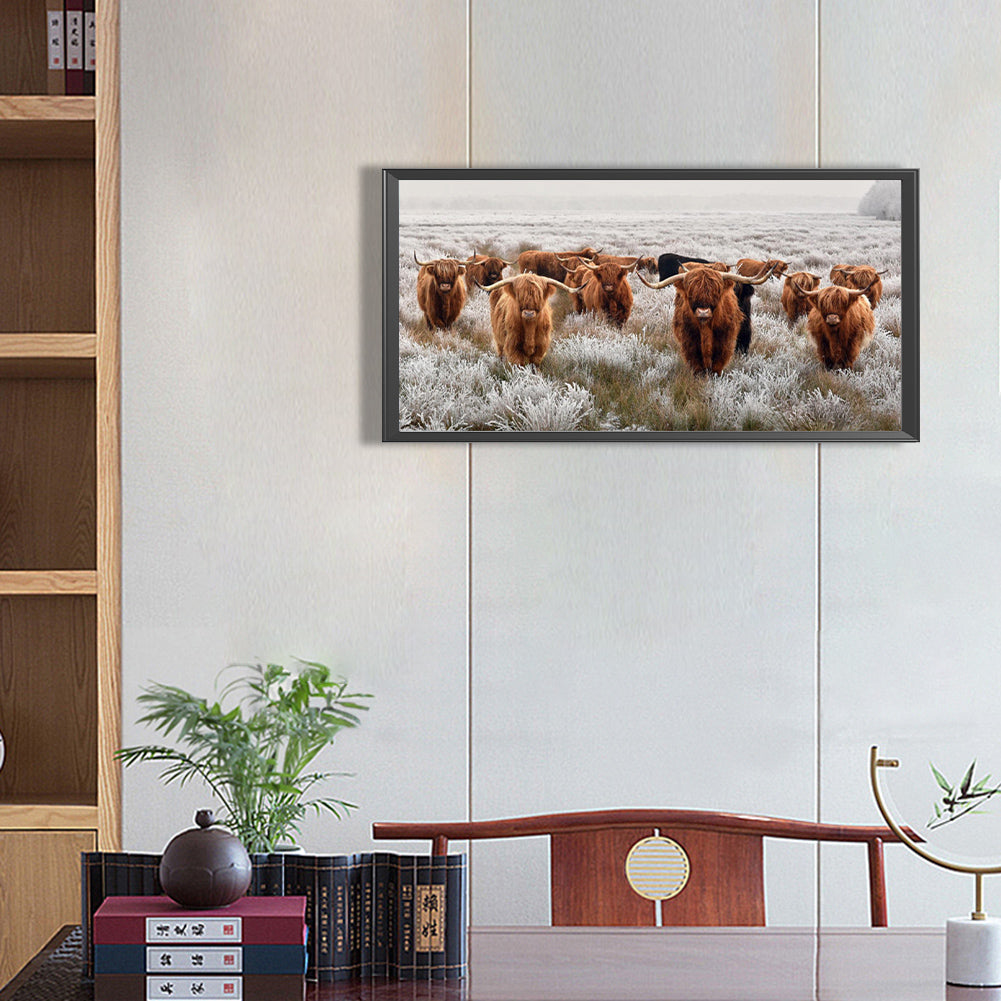 Highland Yak - Full Square Drill Diamond Painting 80*40CM