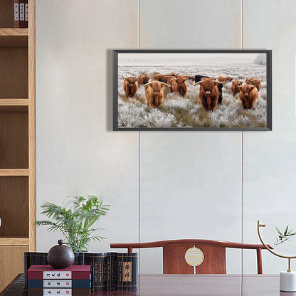 Highland Yak - Full Square Drill Diamond Painting 80*40CM