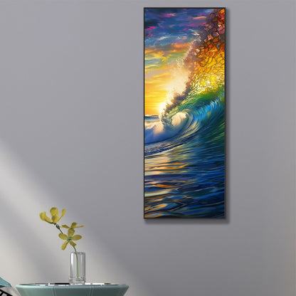 Sunset Ocean Waves - Full Square Drill Diamond Painting 30*90CM