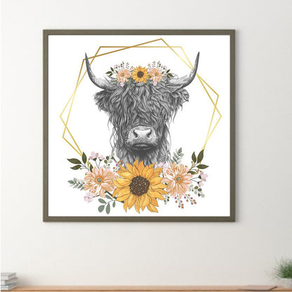 A Cow Sticking - Full Round Drill Diamond Painting 30*30CM