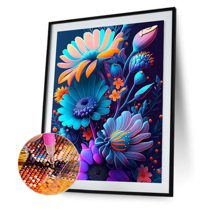 Exotic Colored Flowers - Full Round Drill Diamond Painting 30*40CM