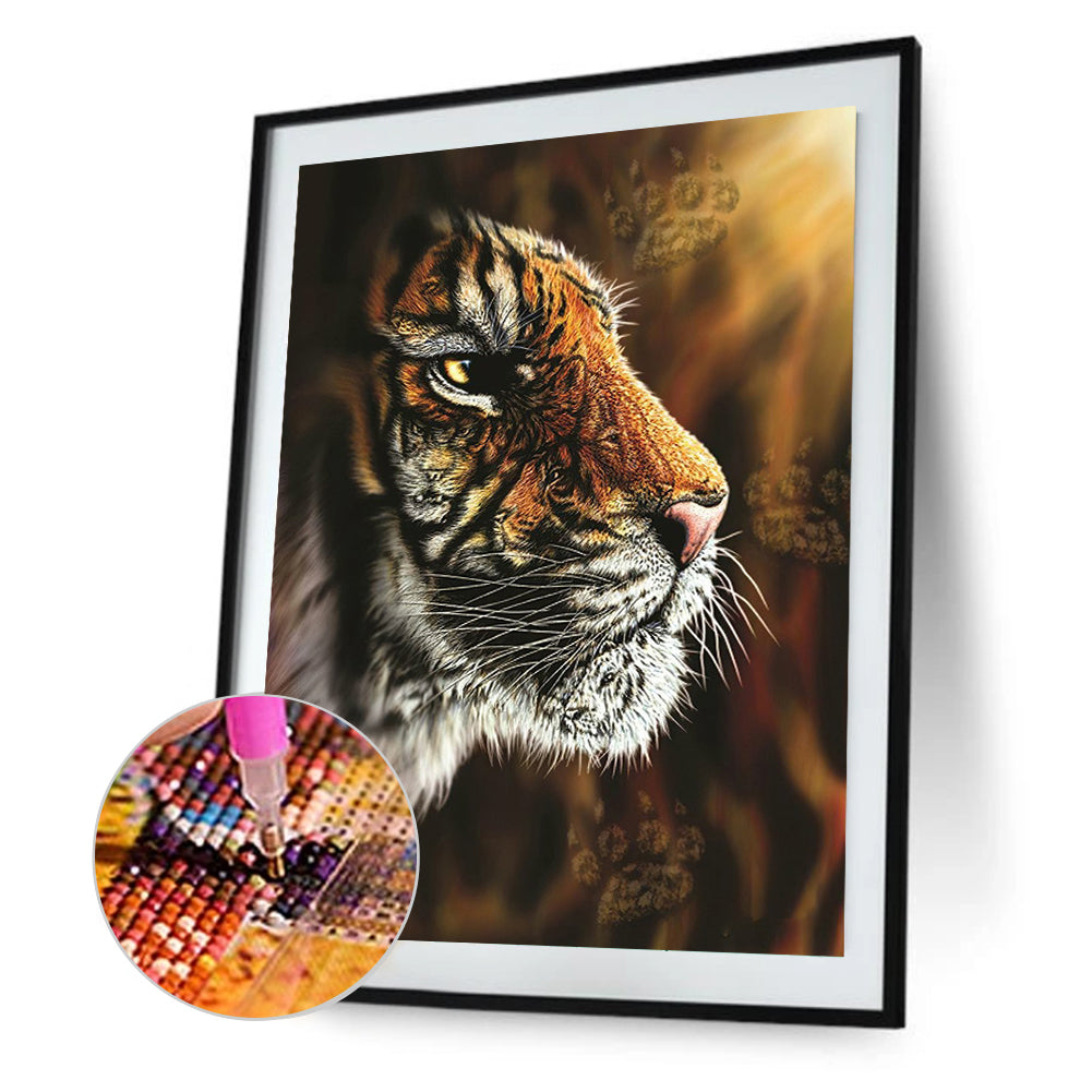 Silent Tiger - Full Round Drill Diamond Painting 40*50CM