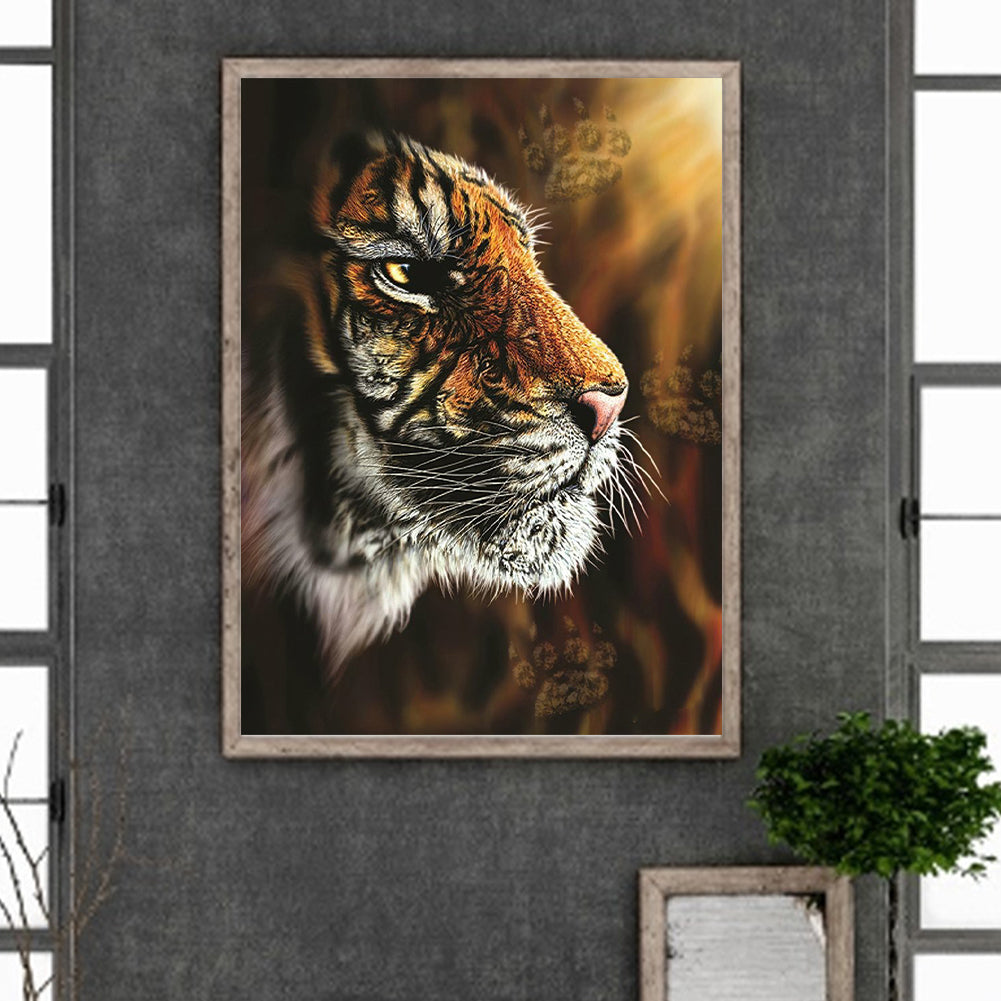 Silent Tiger - Full Round Drill Diamond Painting 40*50CM