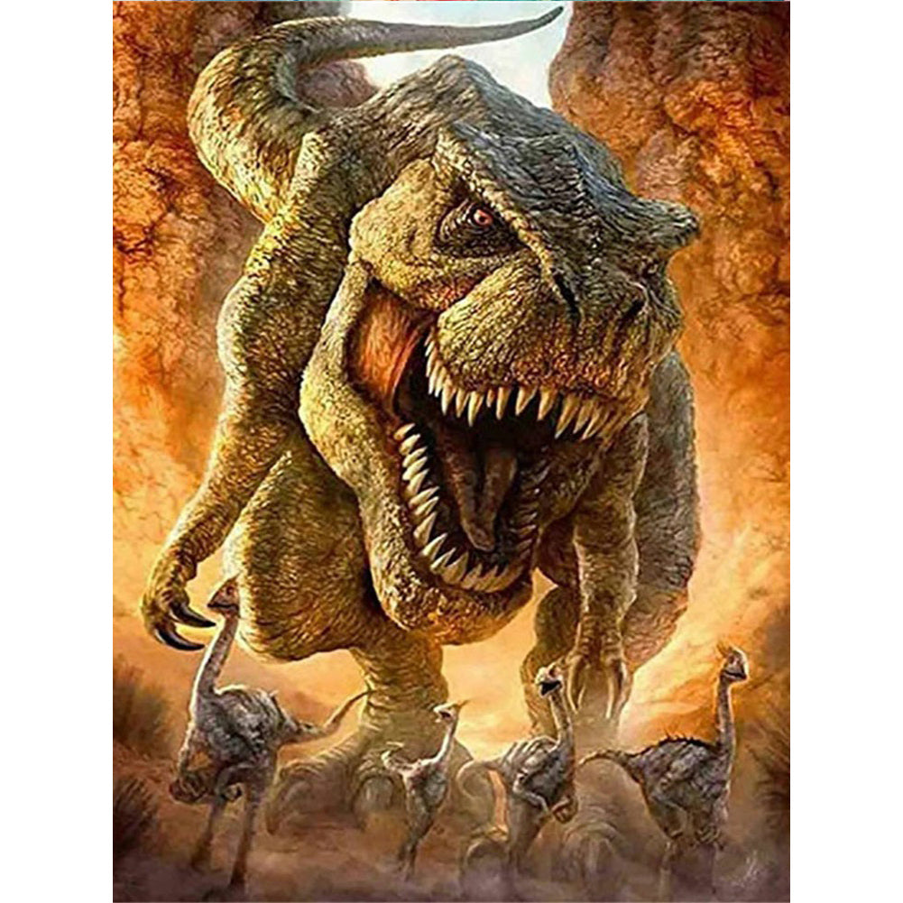 Dinosaur - Full Round Drill Diamond Painting 30*40CM