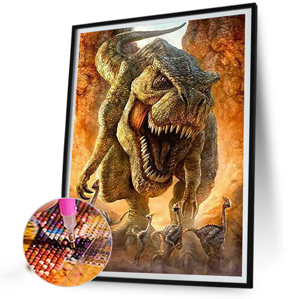 Dinosaur - Full Round Drill Diamond Painting 30*40CM
