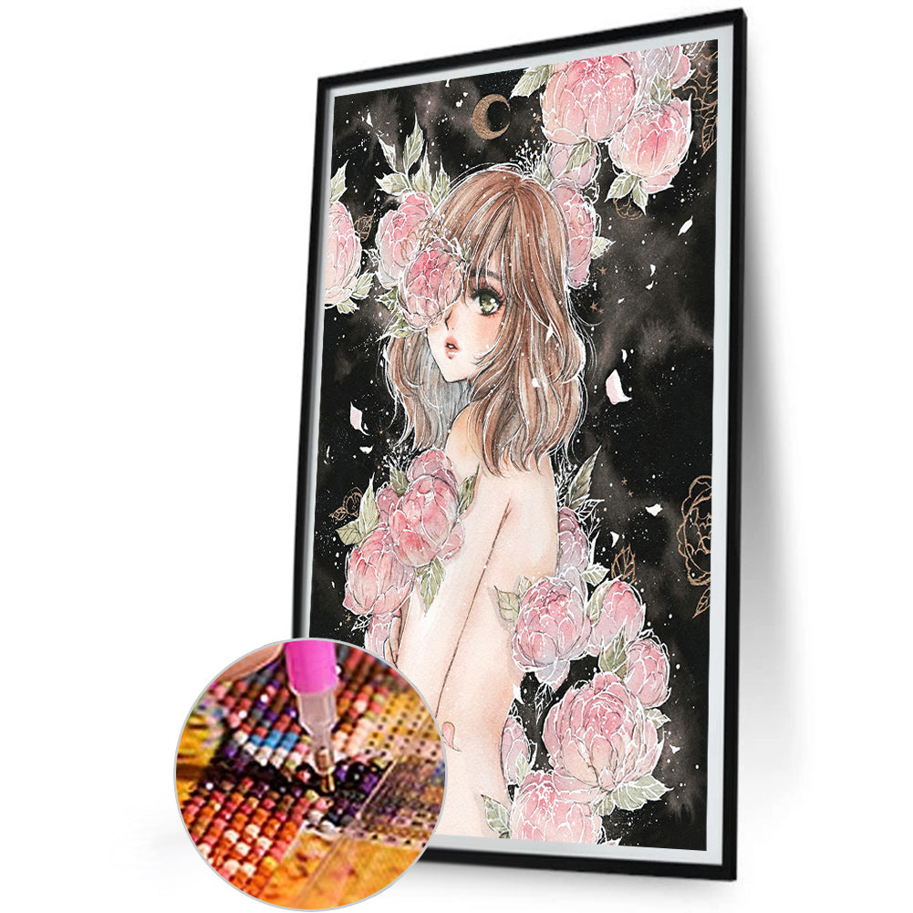 Girl - Full Round Drill Diamond Painting 30*50CM