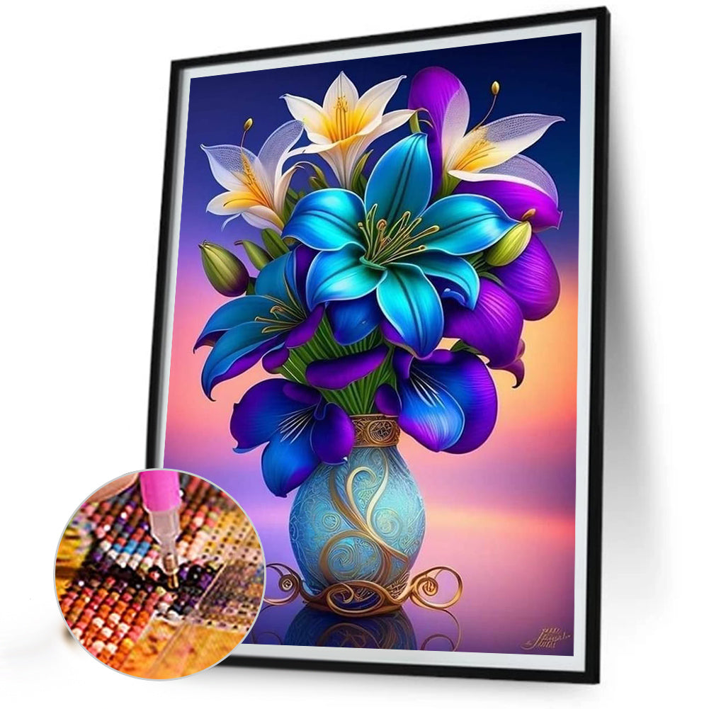 The Flowers - Full Round Drill Diamond Painting 30*40CM