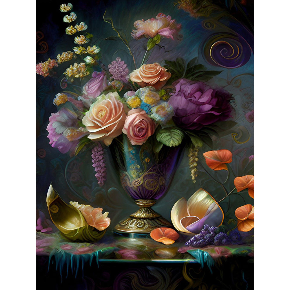 The Flowers - Full Round Drill Diamond Painting 30*40CM